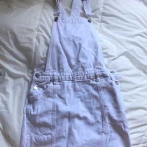 White overall dress